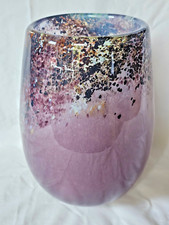 Large purple cased studio glass vase by Henry Dean, Belgian