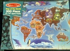 Melissa  Doug - 500 piece - Map of the World Puzzle - Complete
