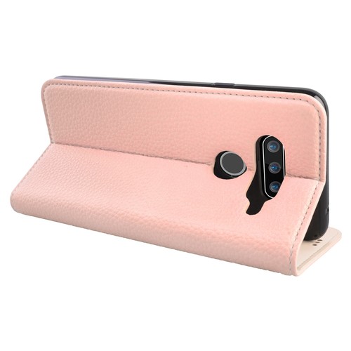 Para LG V40/V40 ThinQ/Storm Auto Wake/Sleep Abatible Delgado Cuero Soporte Cartera Estuche - Imagen 18 de 25