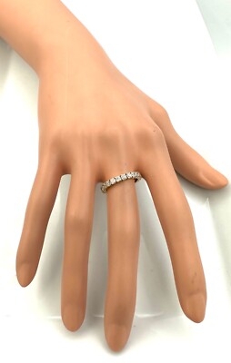 Bague Alliance Or 18 Carats Avec Diamants 2,40 Carats - Poids 3,12 G, Taille 52, Occasion