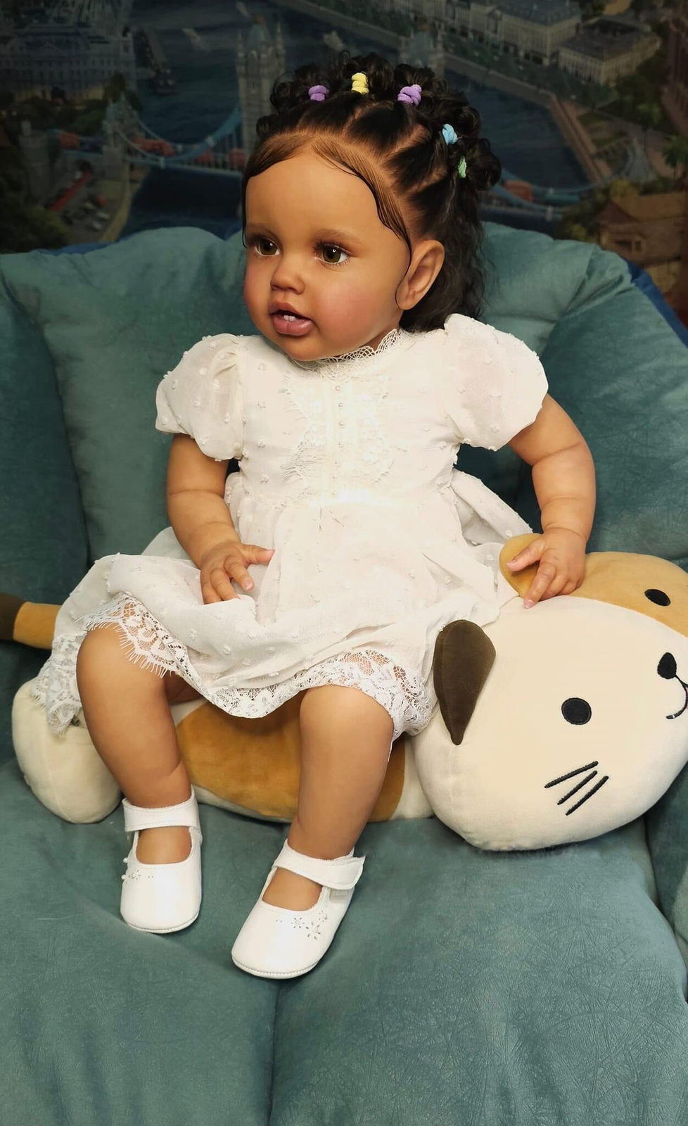 24" Toddler Reborn Baby Doll Black Girl Dark Skin Lifelike Reborn Baby Dolls