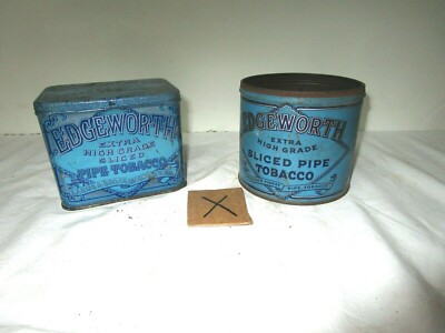 Two vintage Edgeworth Extra High Grade Sliced Pipe Tobacco tins