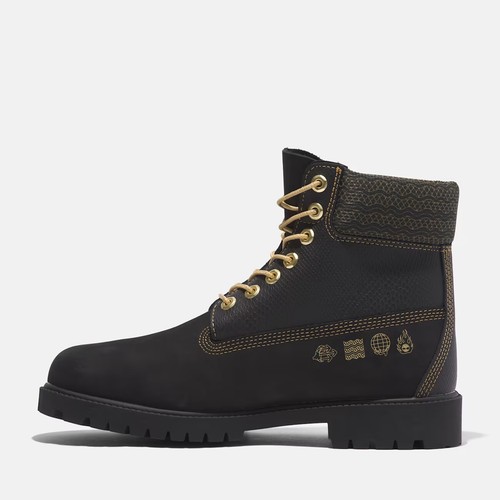 Timberland Heritage TB0A28MBEQ4 Stivali Uomo Pelle Nero 6 Pollici Stringati Impermeabili - Foto 51 di 88