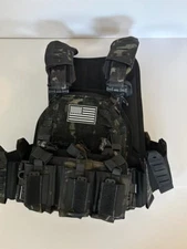 Tactical Plate Carrier Vest  Multicam- Adjustable Quick Release  Heavy Duty 