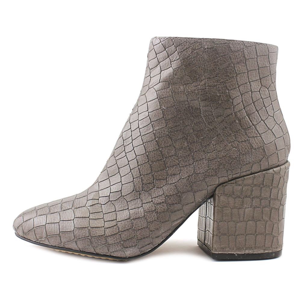 French Connection taupe embossed leather almond toe ankle boots, 6 French Connection taupe embossed leather almond toe ankle boots, 6