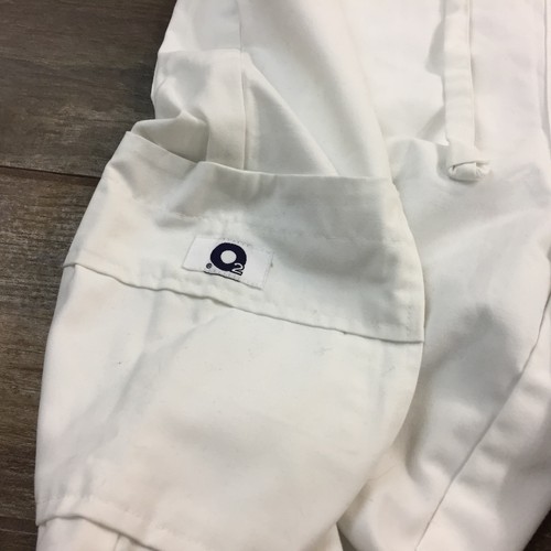 O2 Uniforms Drawstring Pants WHITE Womens Mens XS F98 - Picture 3 of 6