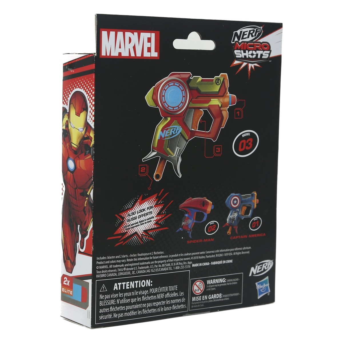 Hasbro Nerf Marvel Iron Man Micro Shots Blaster Avengers | eBay