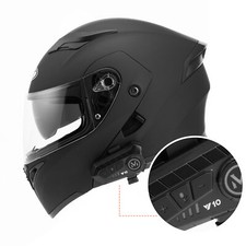 DOT Motorcycle Headset Bluetooth Helmet Modul...