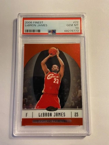 LeBron James 2006 Topps Finest #22 Cleveland Cavaliers Card Gem Mint PSA 10