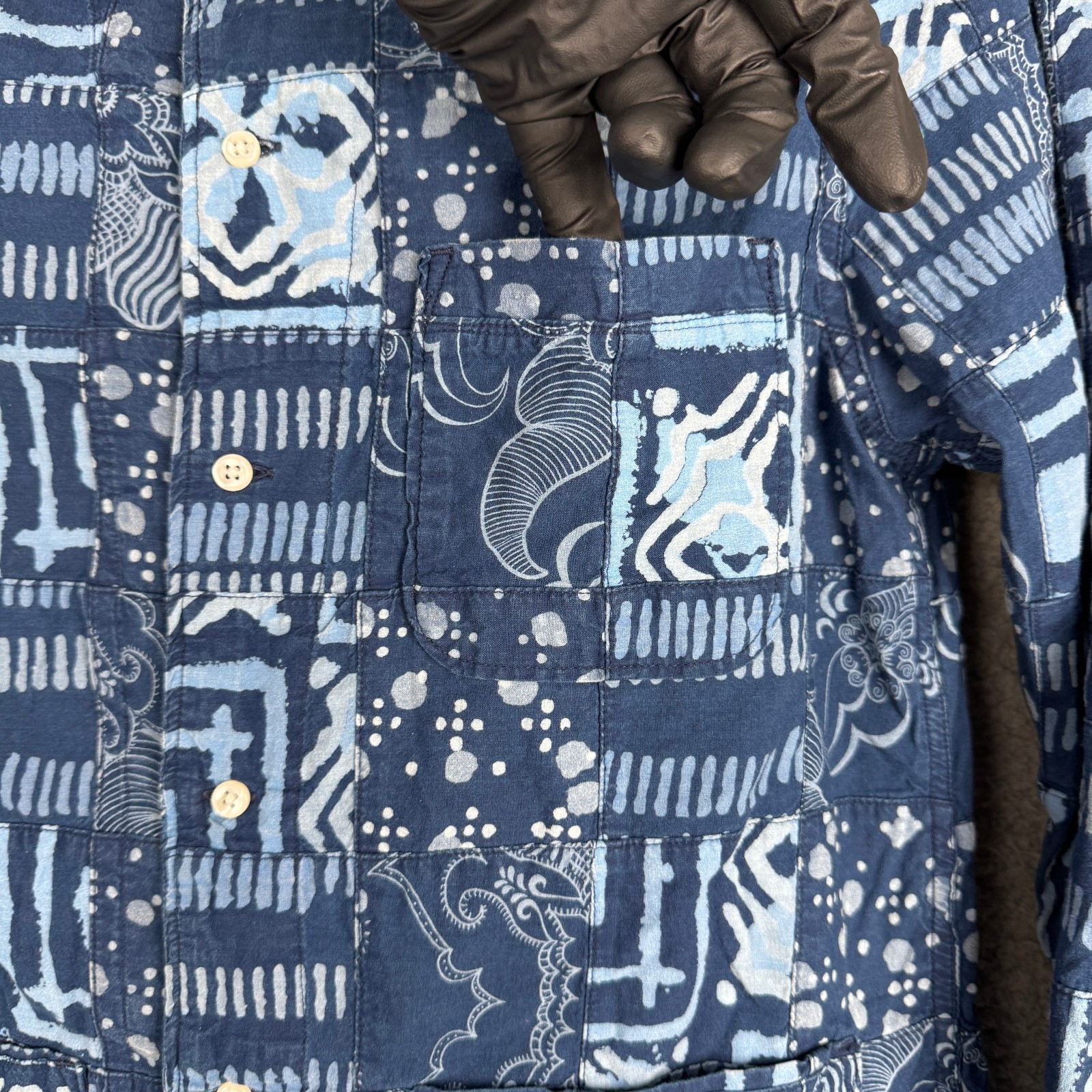 J.Crew Patchwork Indian Madras Button Down Shirt … - image 3