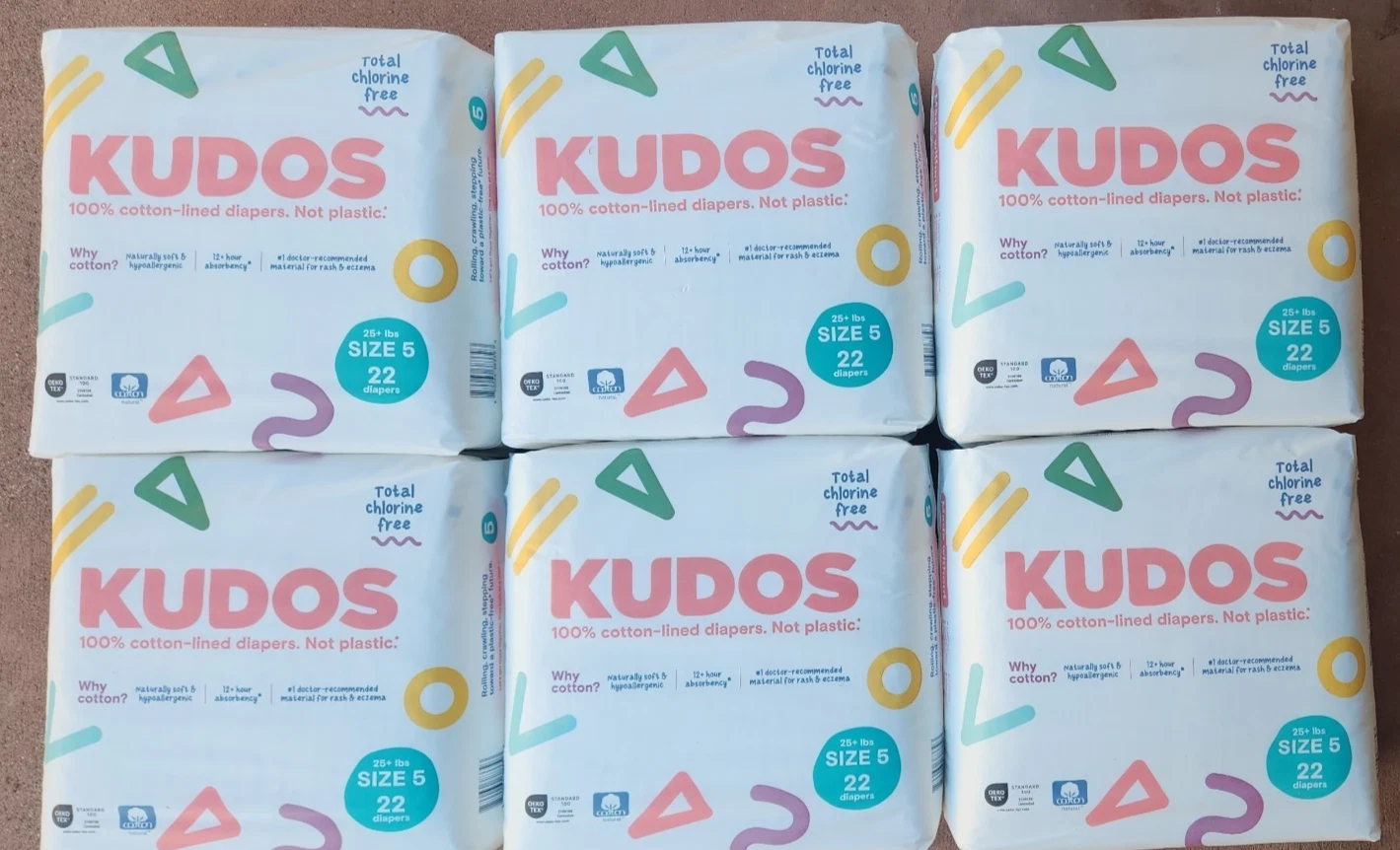 6 Pack Kudos Size 5 Diapers 23 Count