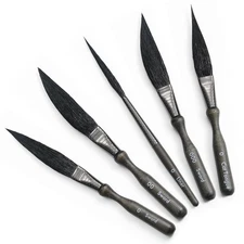 ARTIFY 5-Piece Pinstriping Brush Set Mixed Squirrel & Goat Hair Professional ...