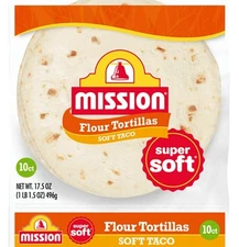 Mission Super Soft Soft Taco Flour Tortillas (15) 10ct Packages Guarantee Fresh