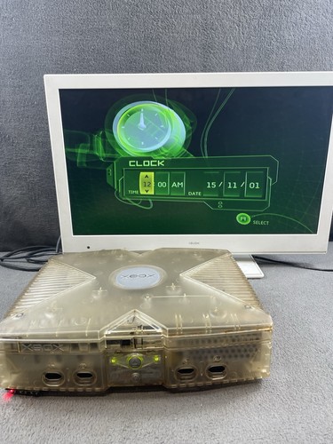 Microsoft Xbox Crystal Translucent nur Konsole defekt Disc nicht lesen