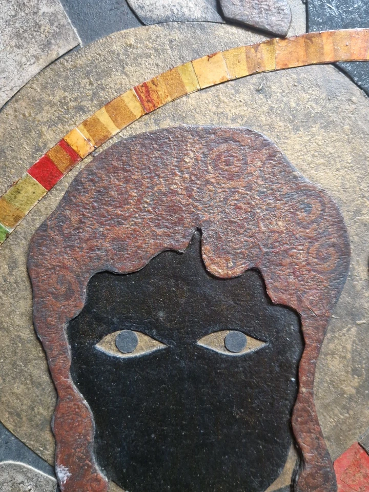 Superbe panneau art nouveau signé 1912 école russe spiritisme portrait femme - Photo 4/4