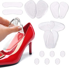3 Pairs Non Slip Silicone Heel Cushion Inserts Shoe Insoles Pads for High Heels