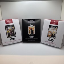 3x Hallmark Star Wars Jawa Luke Skywalker Darth Vintage Figures Ornaments SDCC
