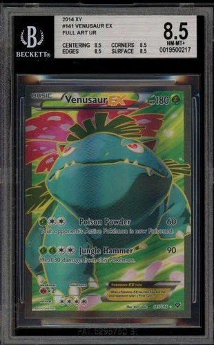 Pokemon Venusaur EX XY Full Art #141 Square Cut BGS 8.5