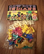 Tim Mee Toy Vintage Cowboys Indians Western Set 26 Pieces