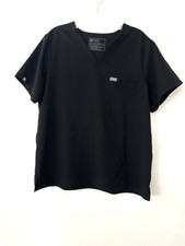 Figs Technical Collection Black Medical Scrub Top Sz XL