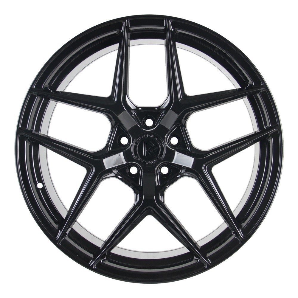 RF6 20 inch STAGGERED Gloss Black Rims fits 2008 MASERATI GRAND TOURISMO