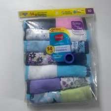 Hanes Girls Tagless Hipster Underwear 14 Pack Size 10 Cotton NEW