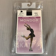 Mondor Figure Skating Tights S 3323 Black Ice Skate Ankle Cover Stockings 1 Pack