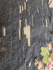 Needlepoint Canvas Pillow Chair Seat Multi Color  22"x22"  VTG Black — photo 9