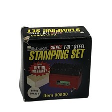 PITTSBURGH 1/8" STEEL STAMPING SET 36PC 00800
