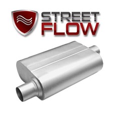 40 Series Flowmuffler 2 Chamber Streetrace Mufflers 2.50 Inout Offset Center