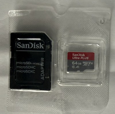 NEW Sealed SanDisk Ultra Plus 64GB 130MB/s Micro SD Memory Card SDXC UHS-I A164