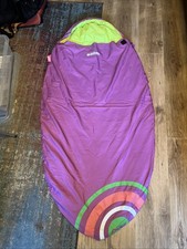 Kids Pink Boom Pod sleeping bag including carry bag with rucksack straps