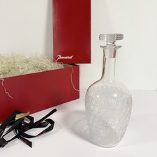 Baccarat Etched Glass Rohan Crystal Decanter Bottle Stopper With Box