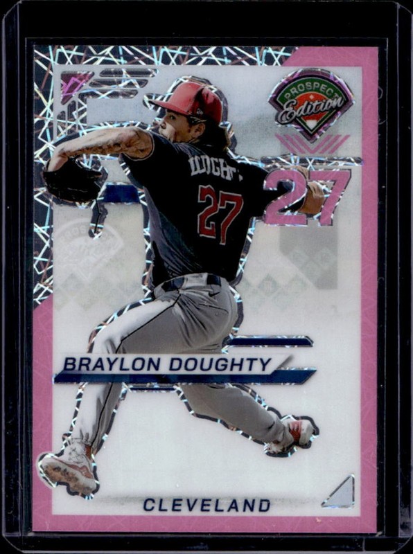 2025 Panini Prospect Edition Braylon Doughty Holo Ticket Pink Velocity #/79