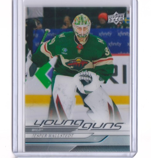 2024-25 Upper Deck Series 1 Young Guns Clear Cut 202 Jesper Wallstedt Wild
