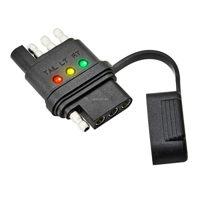#ad #ad 4 Pin Male amp; Female Trailer Tester W Bright Indicators For RV Truck Lights Test $9.49