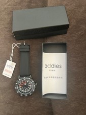 45MM ADDIESDIVE Military Quartz Dive Watch Men Silicone Waterproof Luminous NEW