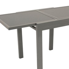 Gartentisch ausziehbar Aluminium & Glas Esstisch Ausziehtisch Tisch Terrasse