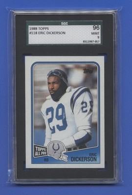 1988 Topps Football Eric Dickerson SGC Mint 9 Rams Indianapolis Colts HOF #118