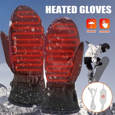 MARKENLOS Beheizbare Handschuhe Elektrisch Skihandschuhe Heizhandschuhe Winter Handwärmer