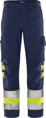 FRISTADS 134238-171 High Vis Green Hose Kl. 1 2649 GPLU  Gr.C52 Warnschutz-Gelb/