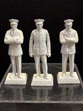 General Marshall Doolittle Admiral Halsey Marx Vtg 1950s White Plastic Minty 