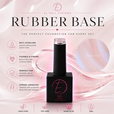 Rubber Base Coat Pink SHEER BLISS UK made HEMA TPO free EL Nail Systems ELNS