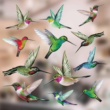 12-Pack Anti-Collision Window Clings Bird Shape Window Sticker