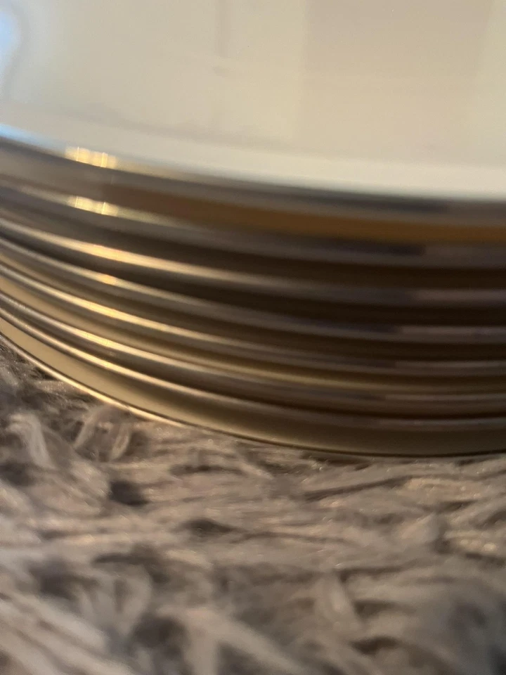 Juego de 8 platos de cena Lenox Olympia PL X-303P borde marfil platino hechos en EE. UU. Foto 2 de 4