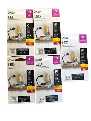 Lot of 5 Feit Electric G4 Bi-Pin LED Bulbs 20W Dimmable Warm White BP20G4