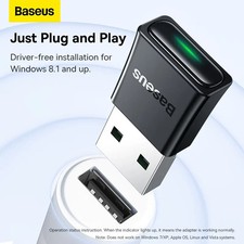 Baseus Ba07 Usb Bluetooth 5.3 Dongle Adapter Pc Speaker Wireless Mouse Keyboard