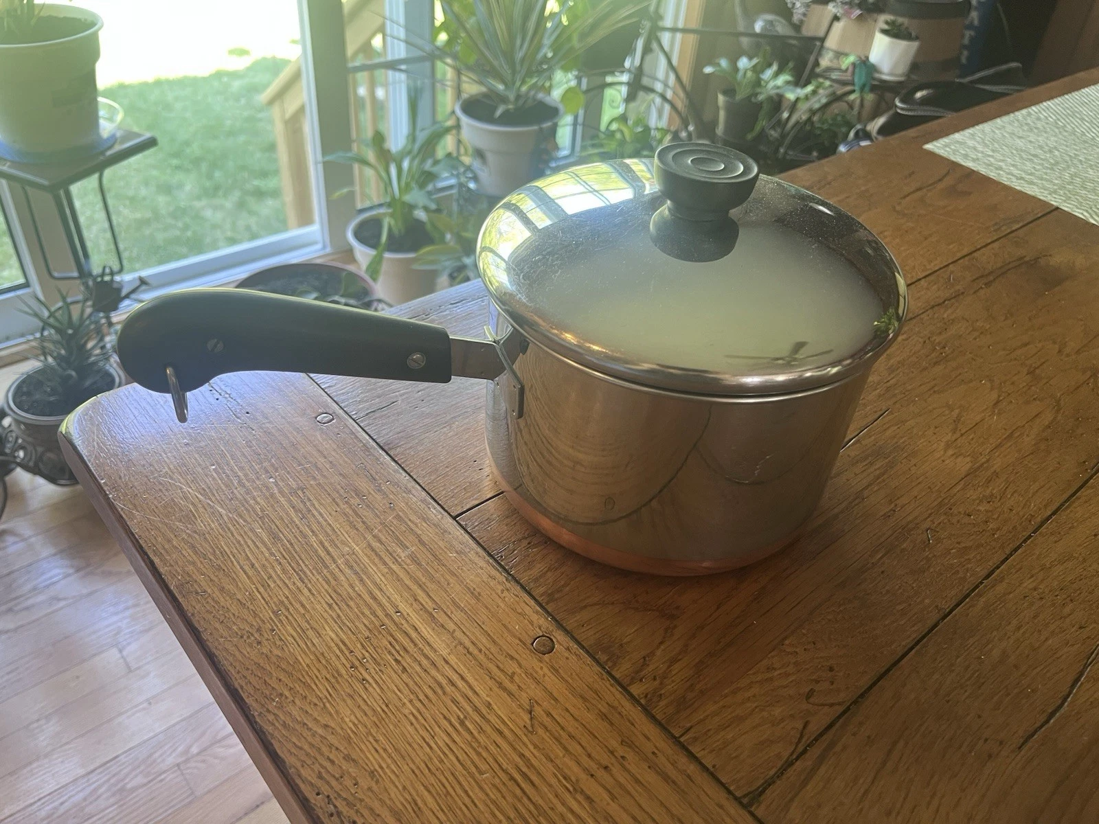 REVERE WARE COPPER CLAD 3 QT SAUCEPAN 2363973 & 2272609 WITH LID