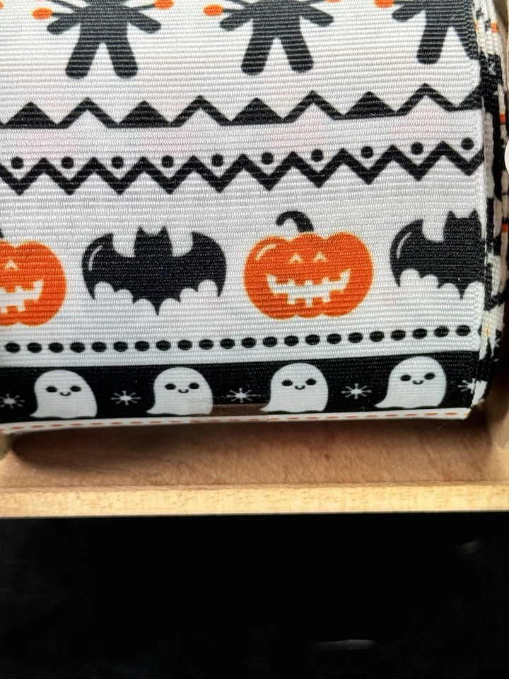 Spooky Stitch Grosgrain Ribbon Halloween 3" X  5 Yards Tombstones  Voodoo Dolls - Image 3 of 4