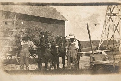 Vintage RPPC - Typical Iowa Farm At The Turn Of The Centry ~ #-9579
